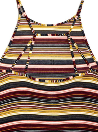 Облегающее платье миди на тонких бретелях LPL 922 || Плаття жін. CE LPL 922, р.170-84-90, black stripes