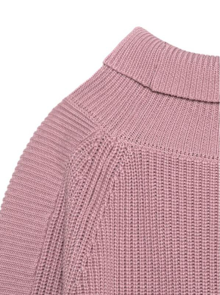 Свитер фактурного вязания из итальянской пряжи с хлопком LDK 078