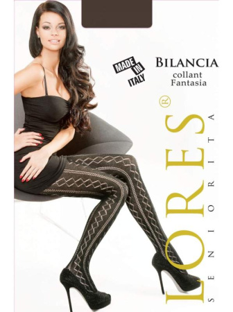 Фантазийные колготки LORES Bilancia, 1/2, fumo(темно-серый)