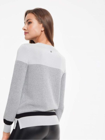 Экстрамягкий фактурный джемпер с металлическим блеском 035 || Джемпер жін. CE LDK035 17С-169СП, р.158,164-84, білий