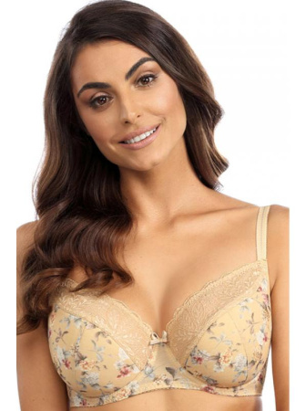 Бюстгальтер полумягкий Ewa Bien Asija B152 Телесный с цветами