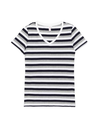 Хлопковая футболка с V-образным вырезом LD 633