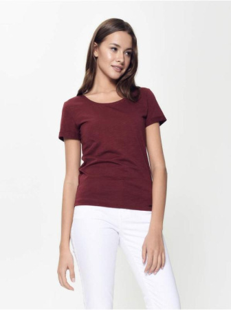 Хлопковая футболка с отложными манжетами LD 926 || Джемпер жін. CE LD 926, р.170-96, windsor wine
