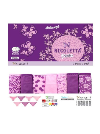 Женские трусы неделька Nicoletta Арт: 713056, 2XL, Ассорти || Женские трусы неделька Nicoletta Арт: 713056, 2XL, Ассорти