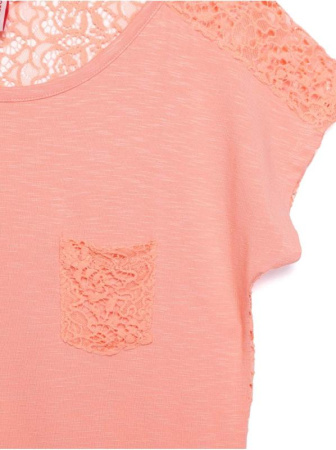 Футболка со спинкой из кружева LD 527 || ВТЖ Джемпер жін. CELG LD 527, р.158,164-92, персик