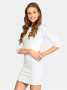 Фактурная туника с укороченным рукавом LTH 683 || ВТЖ Туніка жін. CE LTH 683, р.170,176-84-90, екрю