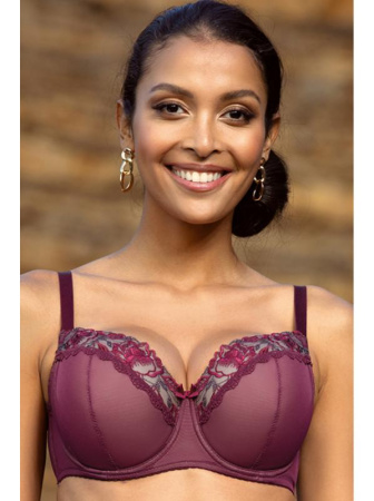 Бюстгальтер полумягкий Dama Kier Imman Бургундово-бежевый