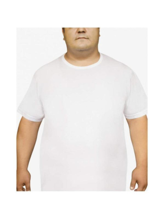 Мужская футболка Oztas A-1037 батал, 5XL, Белый