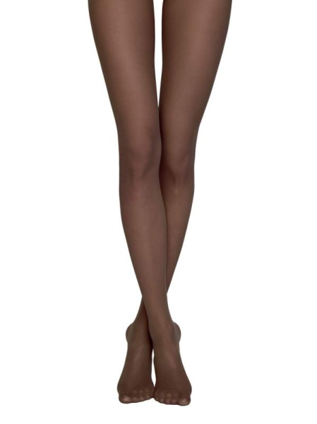 Матові колготки з ефектом тюлю TULLE Lycra, р. 4, chocolate