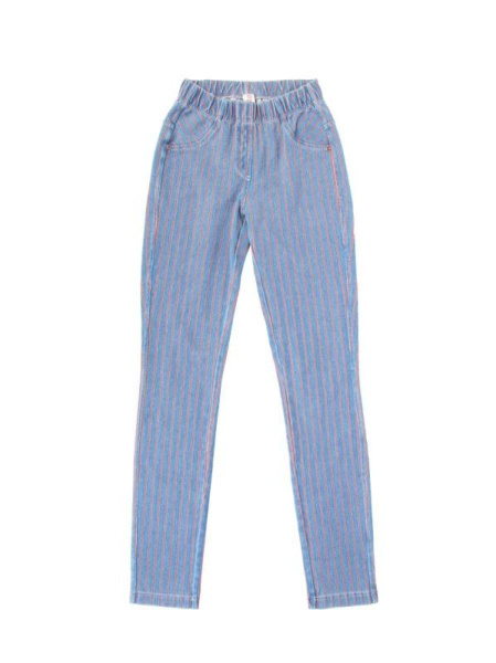 Ультрамодные леггинсы из денима в полоску OLIVIA, р.170-94, Blue