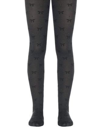 Колготки с рисунком &quot;бантики&quot; SAMIRA, р.146-152, Grafit
