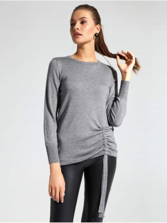 Экстрамягкий джемпер с декоративной сборкой LDK 067