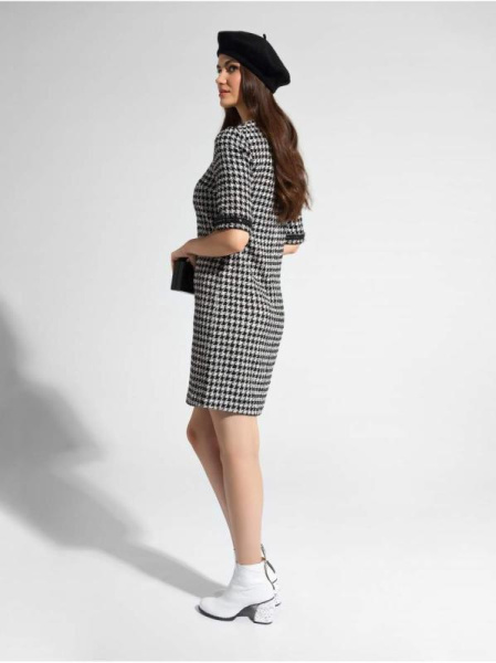 Платье с рисунком &quot;клетка&quot; и легким мерцанием люрекса LPL 1053