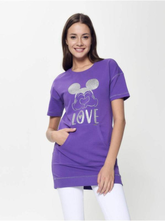 Хлопковая туника с мерцающим рисунком Disney 953