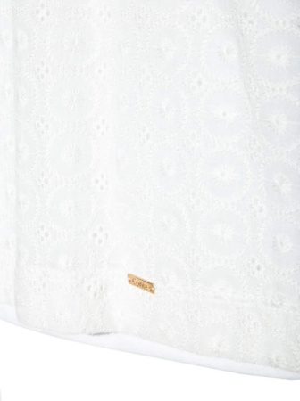 Фактурная кружевная блузка с приспущенным плечом LBL 916 || Блуза жін. CE LBL 916, р.170-88-94, off-white