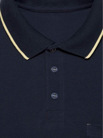 Футболка-поло с контрастной окантовкой MD 944 || Джемпер чол. DW MD 944, р.182-100, patriot blue