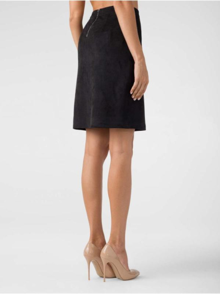 Замшевая юбка А-силуэта c рельефными линиями DESIRE