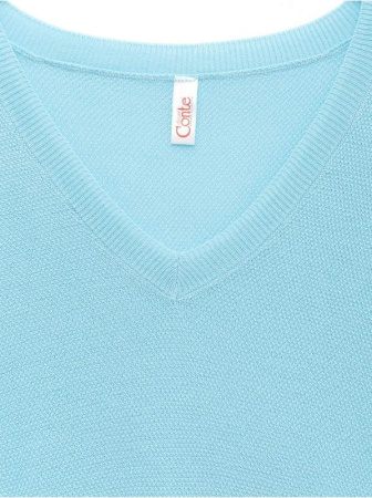 Фактурный джемпер с разрезами по рукавам из пряжи с вискозой LDK 086 || Джемпер жін. CE LDK086 19С-117СП, р.170-92, dusty rose