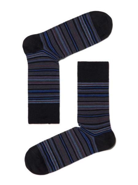 НОСКИ МУЖСКИЕ 14С2122-Д38, р.27, 022 ЧЕРНЫЙ-Я.СИНИЙ