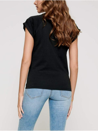 Хлопковая футболка с манжетами LD 1109 || Джемпер жін. CE LD 1109, р.170-92, black