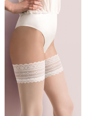 Чулки Gabriella Caroline 20 den с самоудерживающимся кружевом (14 см)  Шампань || Чулки Gabriella Caroline 20 den с самоудерживающимся кружевом (14 см)  Шампань