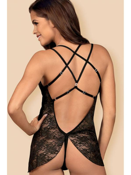 Комплект Obsessive 860-BAB-1 babydoll Черный