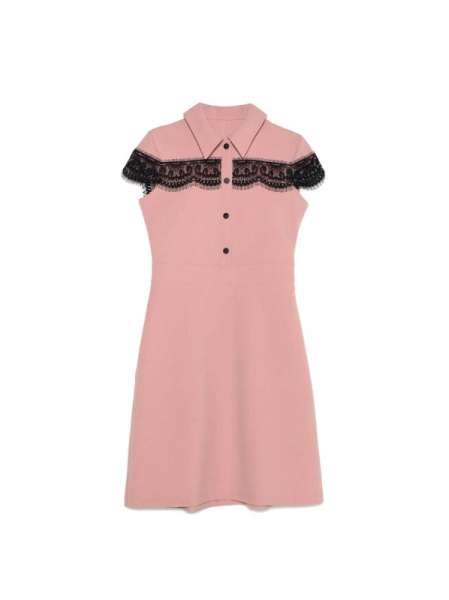 Платье приталенного силуэта с фактурным кружевом LPL 1038