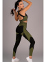 Спортивный костюм Merribel Gym 676 Черно-зеленый || Спортивный костюм Merribel Gym 676 Черно-зеленый