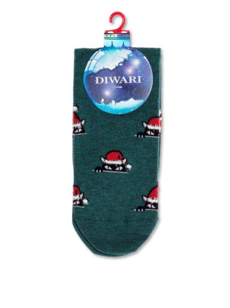 Носки муж. DW NEW YEAR 19С-66СП, р.27-29, 524 темно-бирюзовый || Шкарпетки чол. DW NEW YEAR 19С-66СП, р.27-29, 524 темно-бірюзовий