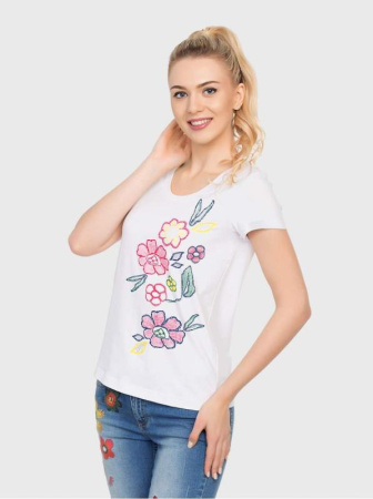 Футболка с цветочным рисунком LD 741