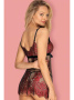 Комплект Obsessive Redessia babydoll Черно-красный || Комплект Obsessive Redessia babydoll Черно-красный