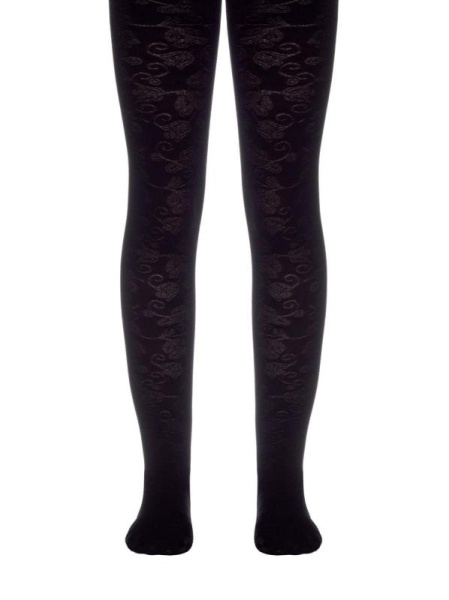 Колготки з квітковими візерунками ROSANNA, р. 116-122, Nero Колготки з квітковими візерунками ROSANNA, р. 116-122, Nero