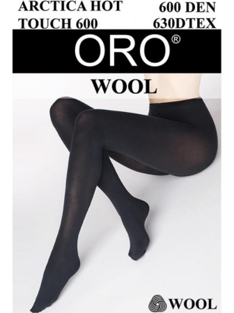 Колготки ORO Arctica Hot Wool 600 den без трусиковой части Черный