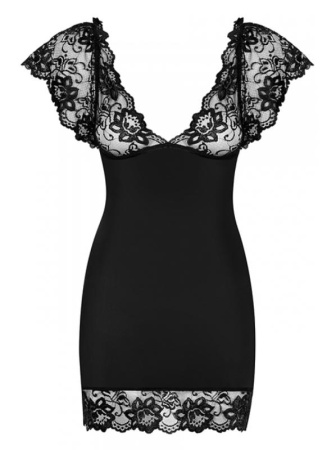 Комплект Obsessive Idillia chemise  Черный || Комплект Obsessive Idillia chemise  Черный