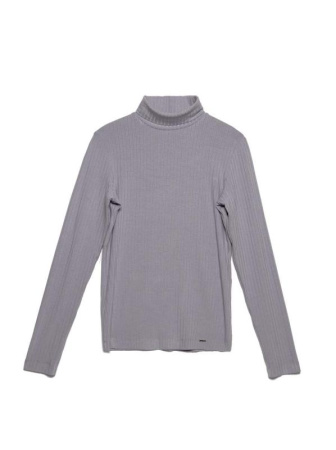 Классическая водолазка в рубчик из вискозы премиального качества LD 1028 || Джемпер жін. CE LD 1028, р.170-100, lilac grey