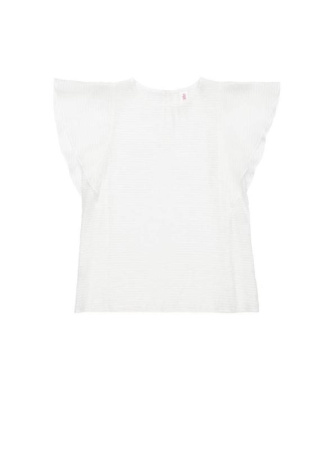 Блузка из вискозы премиального качества &quot;ощущение шелка&quot; с широкими воланами LBL 1097 || Блуза жін. CE LBL 1097, р.170-84-90, off-white