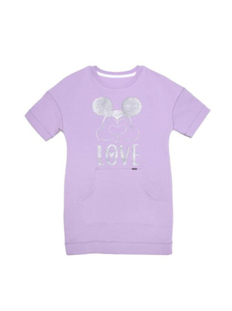 Хлопковая туника с мерцающим рисунком Disney 955 || Туніка дів. CE DISNEY DTH 955, р.104,110-56, blooming lilac