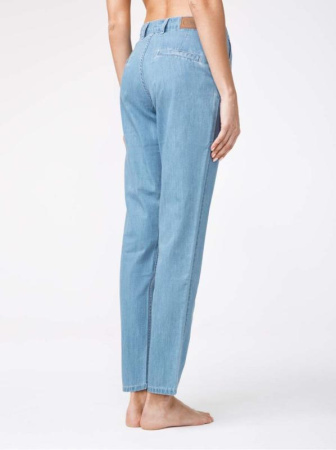 Легкие джинсовые eco-friendly брюки CON-140 || Брюки джинсові жін. CE CON-140, р.170-90, bleach blue
