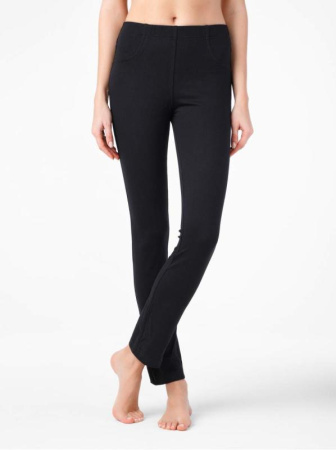 Классические джеггинсы с высокой посадкой SWIFT, р.170-98, Nero