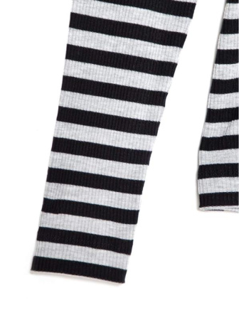 Водолазка в полоску из вискозы премиального качества LD 1037 || Джемпер жін. CE LD 1037, р.170-84, black-ivory