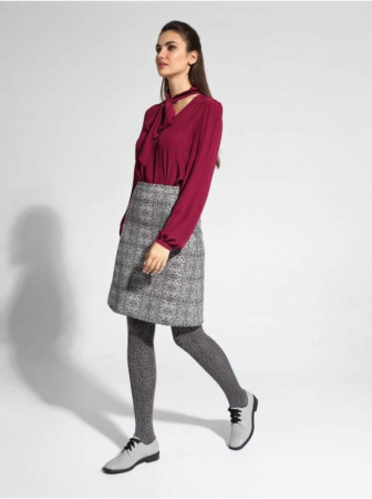 Блузка-боди из вискозы премиального качества &quot;прикосновение шелка&quot; LBD 1035 || Боді жін. CE LBD 1035, р.164-84-90, bordo