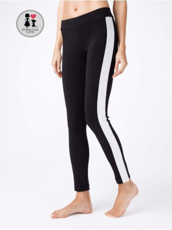 Моделюючі легінси з високою посадкою і лампасами URBAN CHIC, р. 170-98, nero-silver