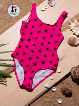 Слитный купальник со звездами SUPER STAR