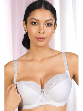 Бюстгальтер полумягкий Dama Kier Anabella для кормящих мам Белый