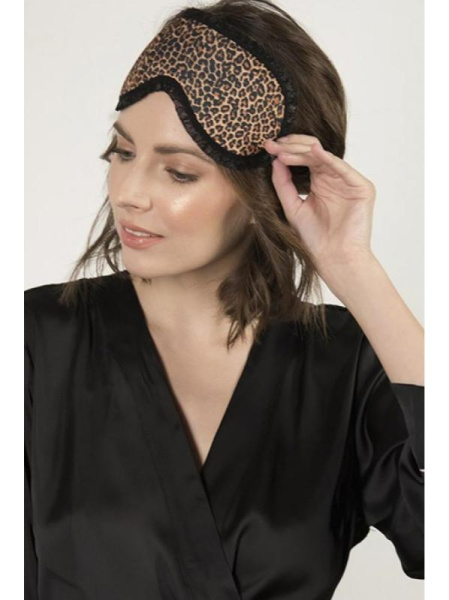 Маска для сна Julimex OP-17 Черно-коричнево-бежевый