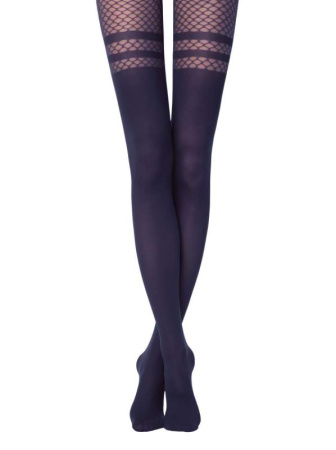 Колготки в крупную сетку с имитацией гольфинов IMPULSE Lycra, р.2, Marino