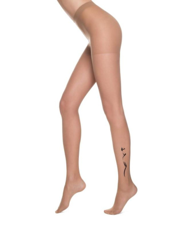 Колготки с тату-рисунком FEMME, р.5, Bronz
