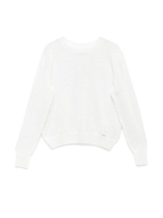 Вязаный джемпер с ажурным узором из легкой пряжи с хлопком LDK 095 || Джемпер жін. CE LDK095 19С-137СП, р.170-88, grey-blue