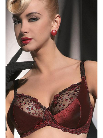 Бюстгальтер полумягкий Kris Line Paprika  Рубиново-черный