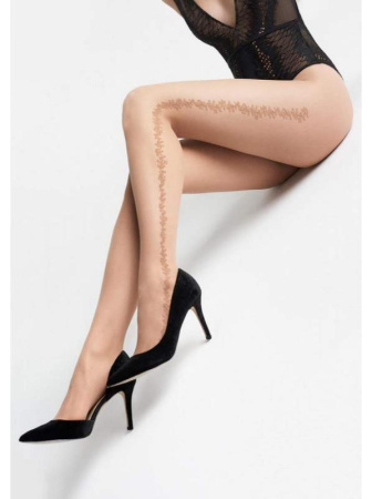 Колготки с узором MARILYN Natti M08, 1/2, nero(чёрный)